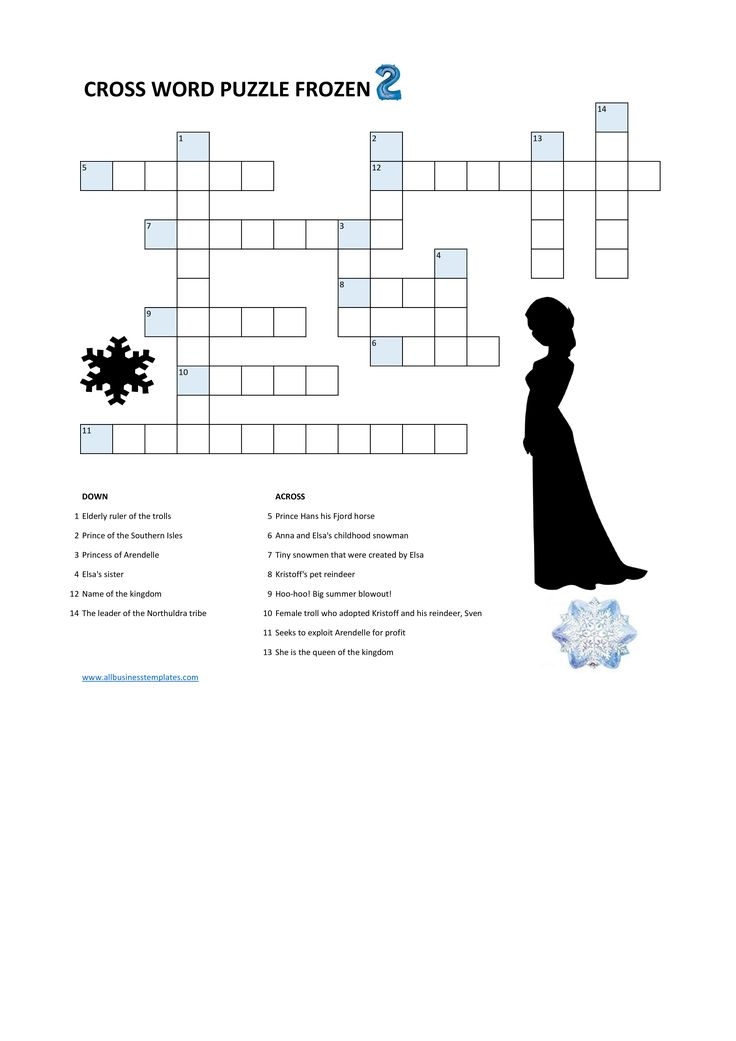 Do You Want To Play And Solve A Crossword About The Movie Frozen 2