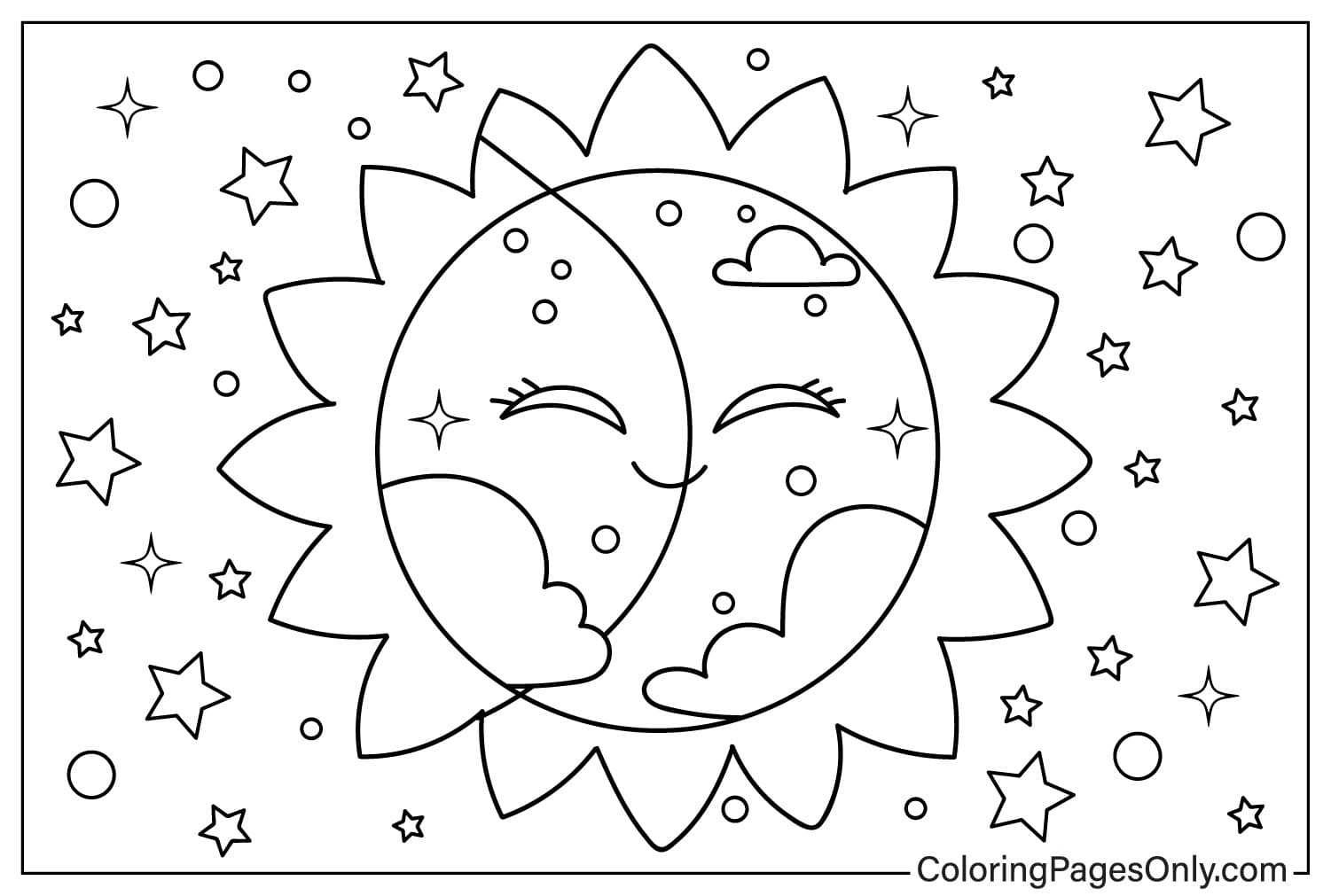 Draw Eclipse Coloring Page Free Printable Coloring Pages