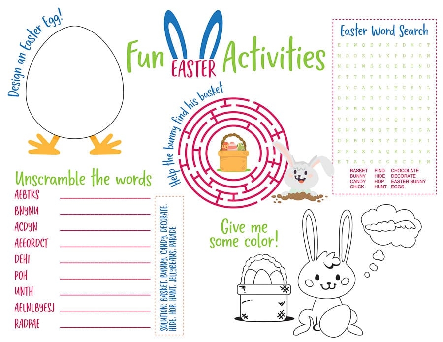 Easter Printable Activities Free FREE Printables
