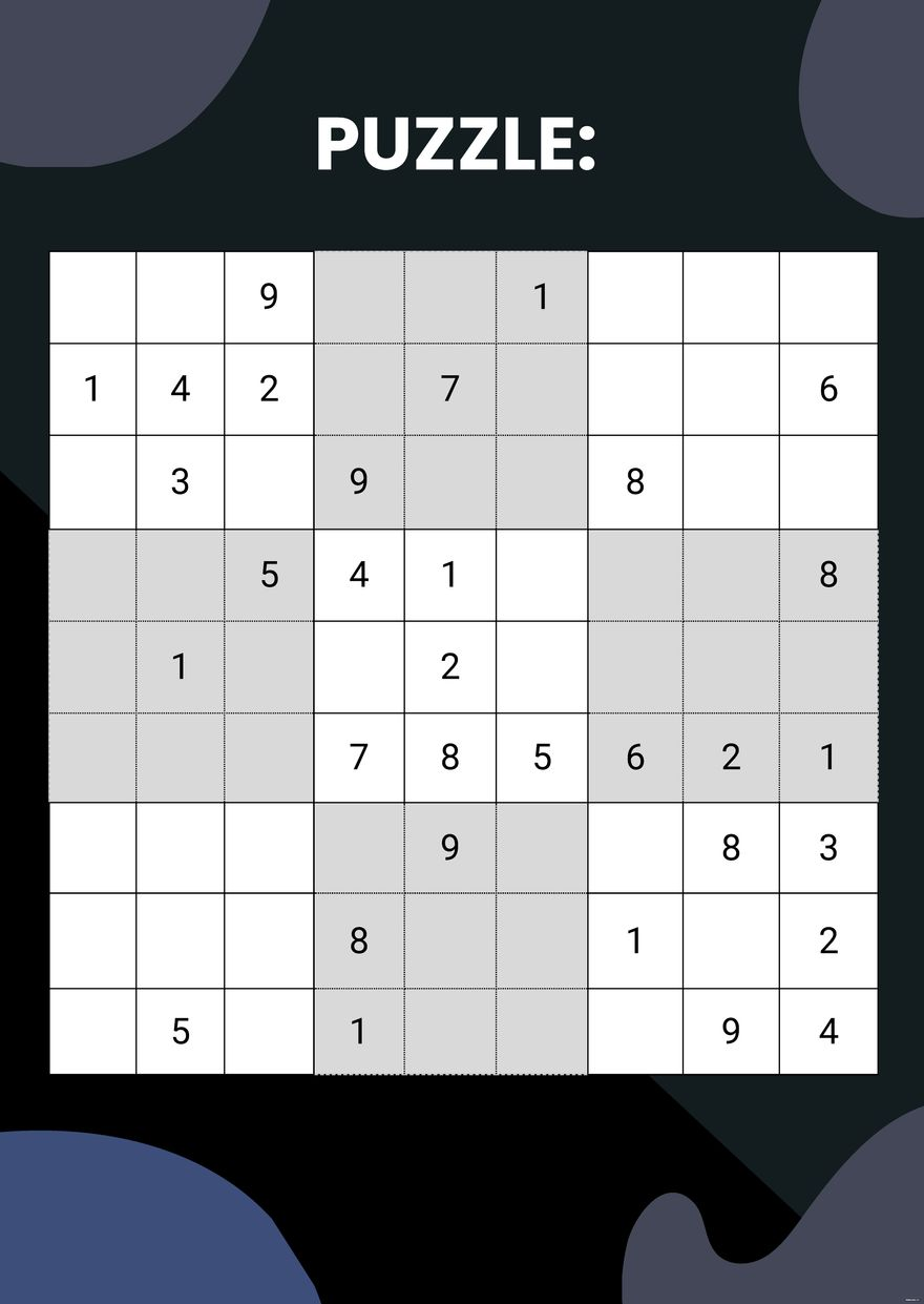 Easy Sudoku In PDF Word Google Docs Download Template