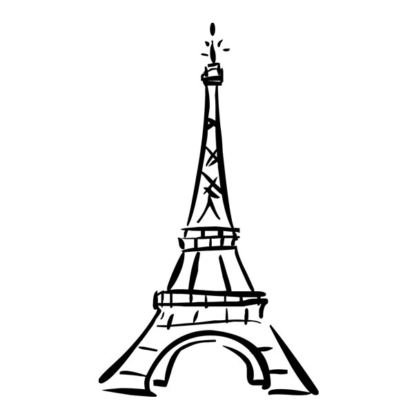 Eiffel Tower Outline ClipArt Best