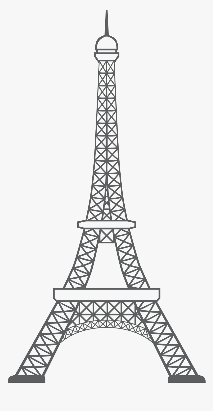 Eiffel Tower Outline Png Eiffel Tower Cute Drawing Transparent Png 