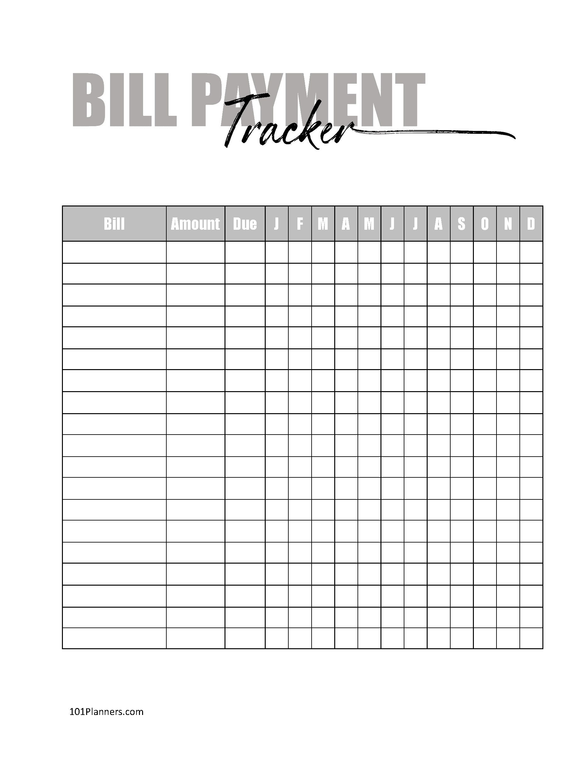 Expense Tracker Printable Nymyte
