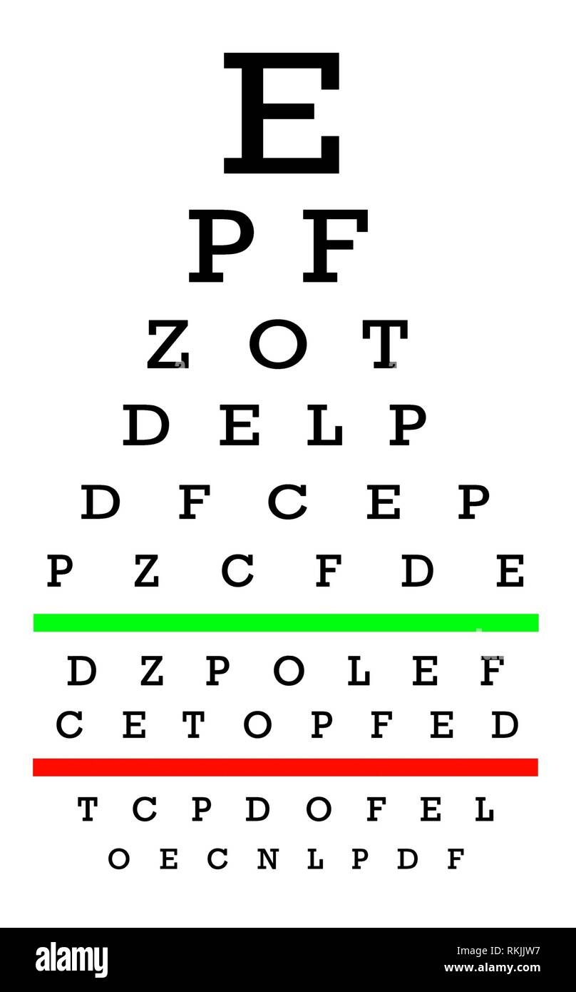 Eyesight Test Letters Eye Chart Printable