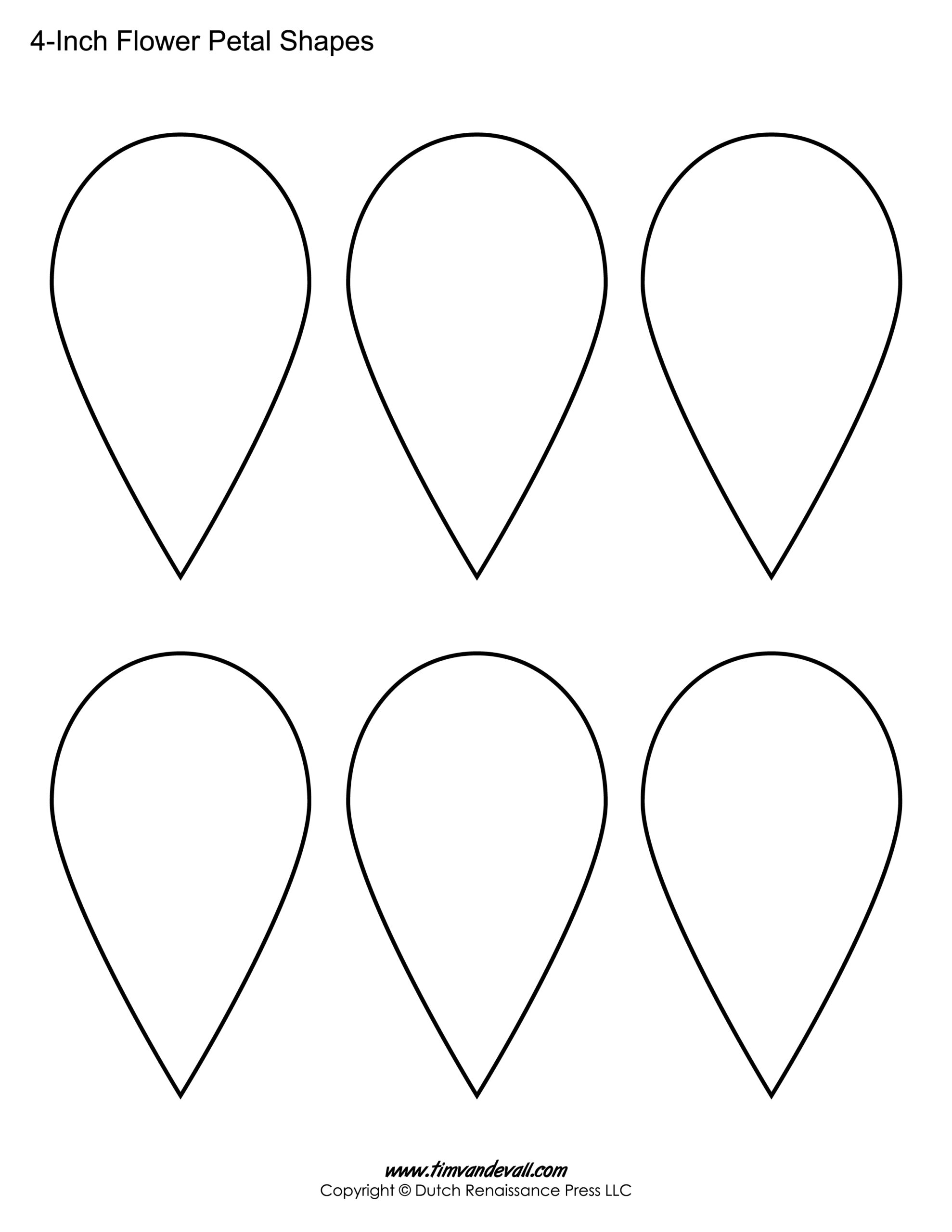 Flower Petal Template Printable Free Printable Templates