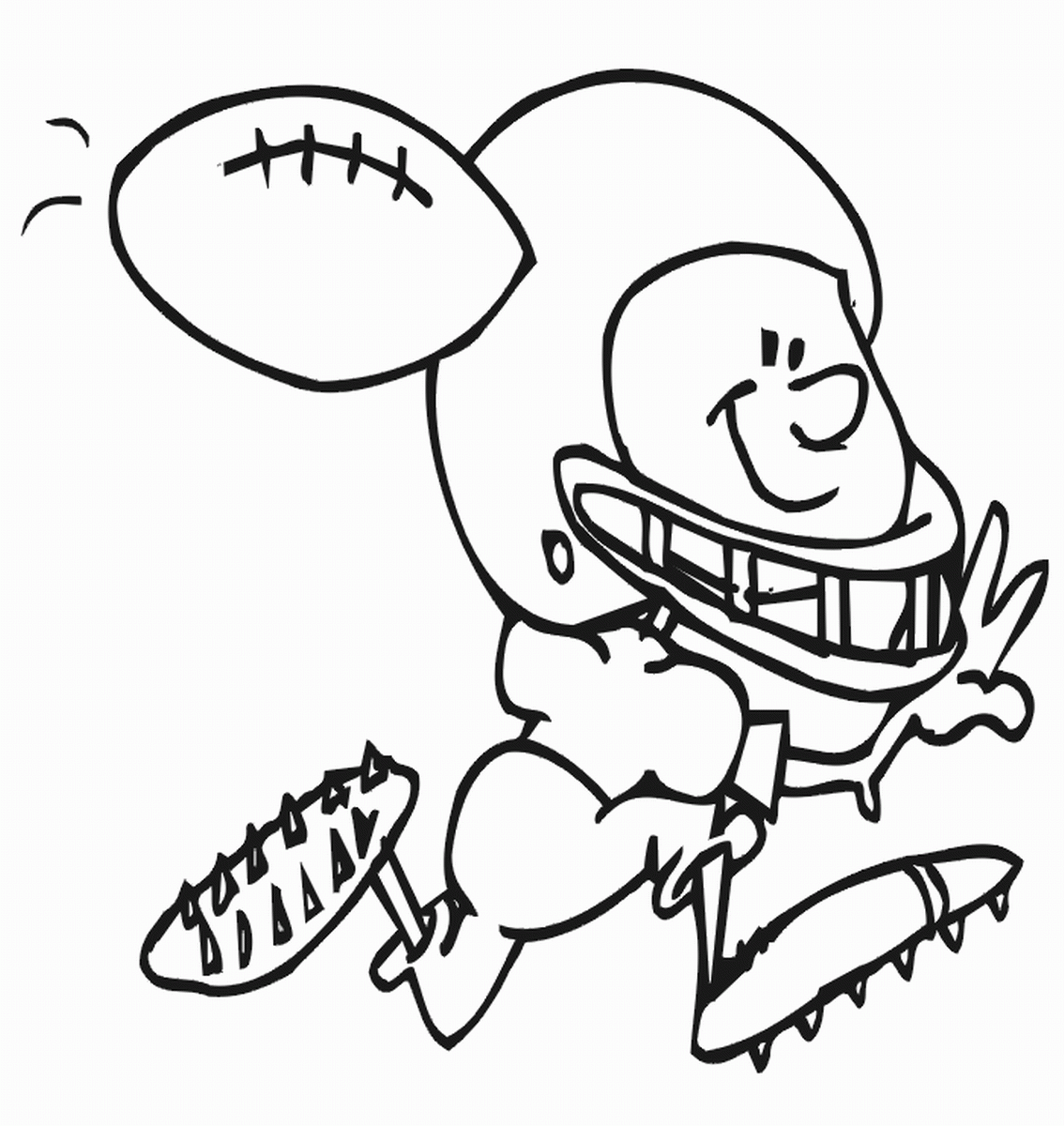 Football Coloring Page Ready For Download