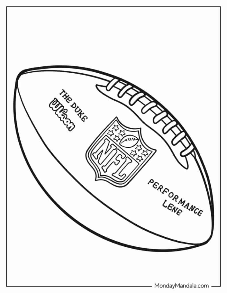Football Coloring Sheets Printable Football Advanced Coloring Sheets