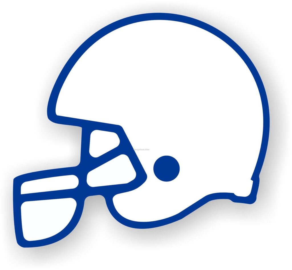 Outline Football Helmet - Premium Printable