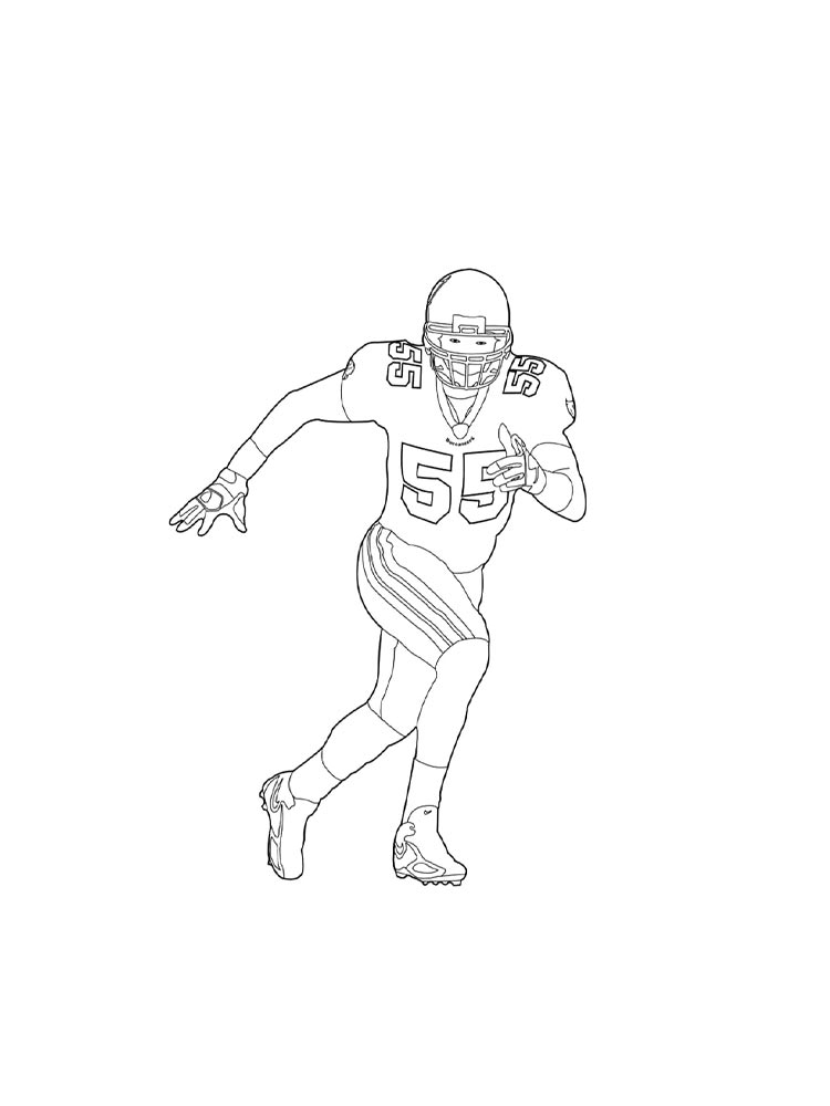 Football Player Coloring Pages Free Printable Football Player Coloring 