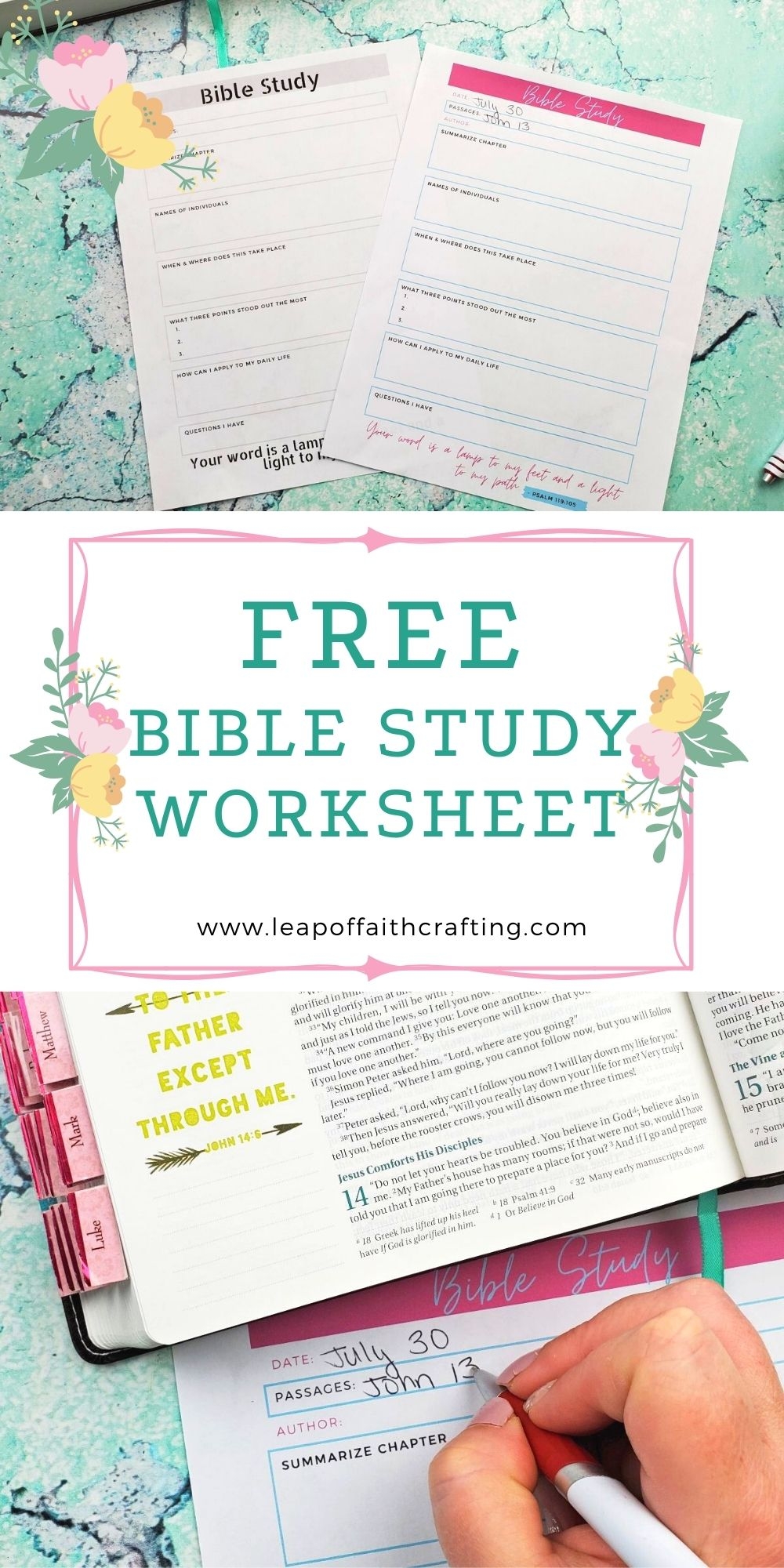 FREE Bible Study Printables For Any Part Of The Bible Leap Of Faith