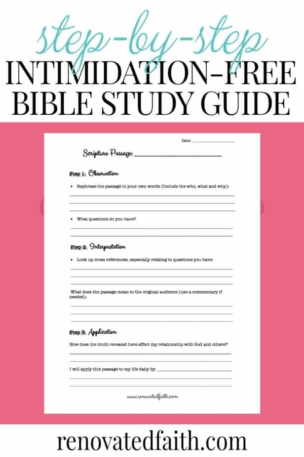 Free Bible Study Worksheets