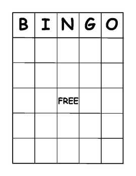 Free Bingo Board Pdf By J Gibb TPT