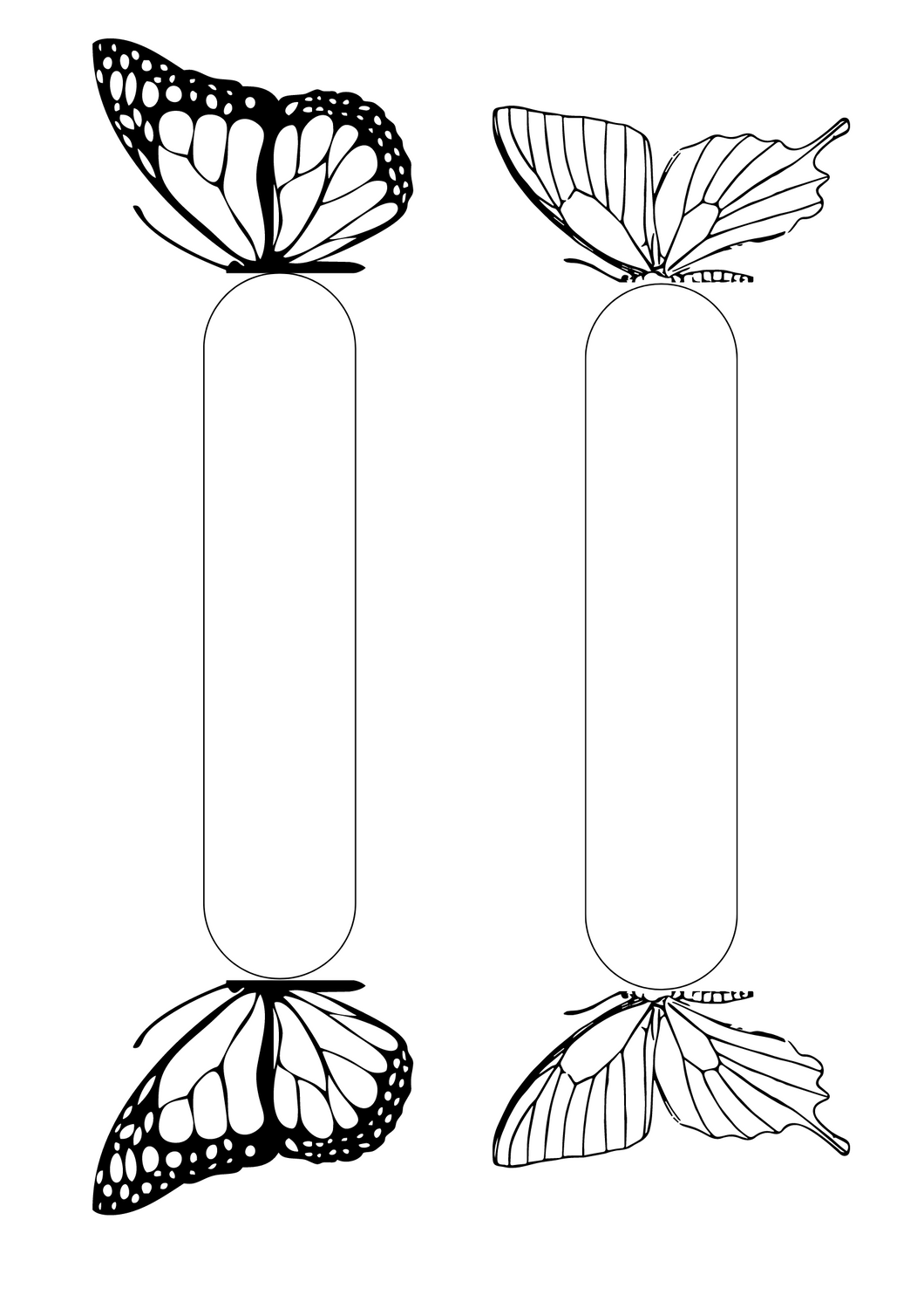 Free Butterfly Bookmark Template For Download