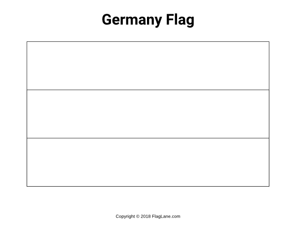Free Germany Flag Coloring Page