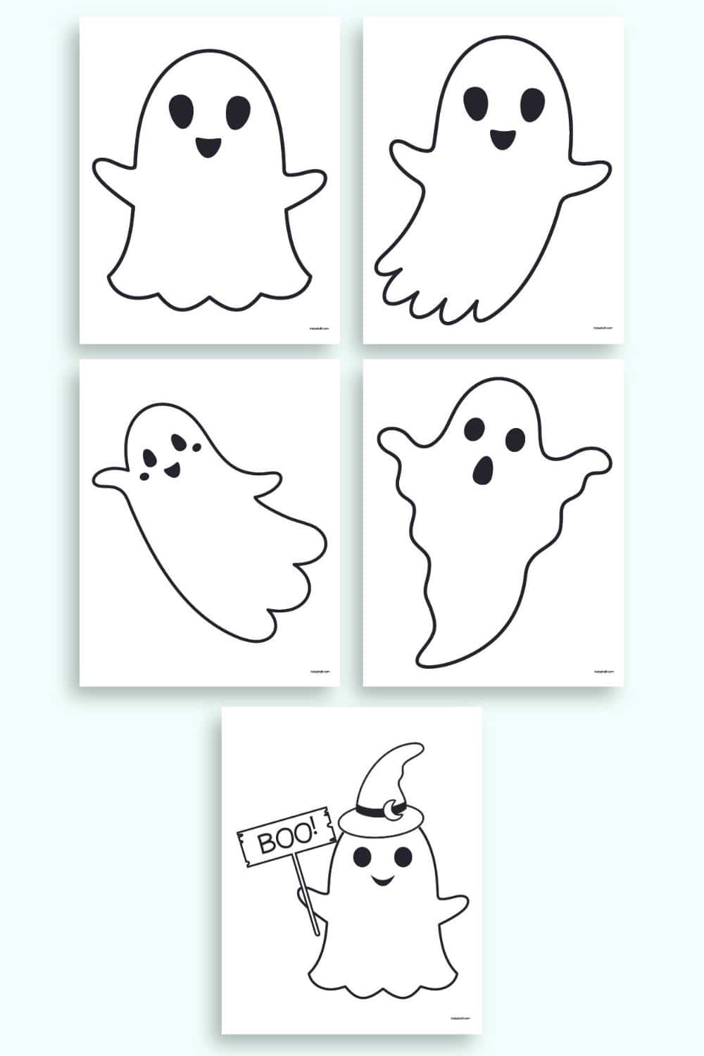 Free Halloween Ghost Printable Templates The Artisan Life