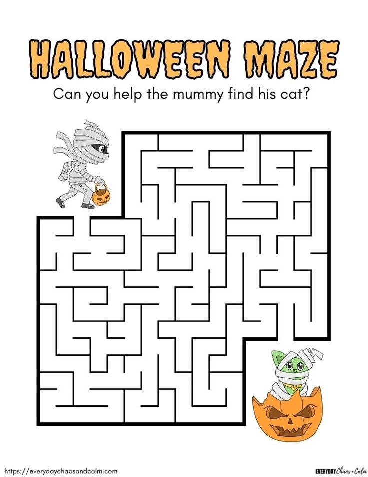 Free Halloween Maze Printables For Kids In 2024 Halloween Maze Mazes