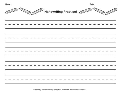 Free Handwriting Paper Free Download And Print For You 