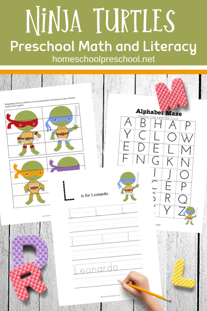 Free Ninja Turtle Printables For Preschool And Kindergarten