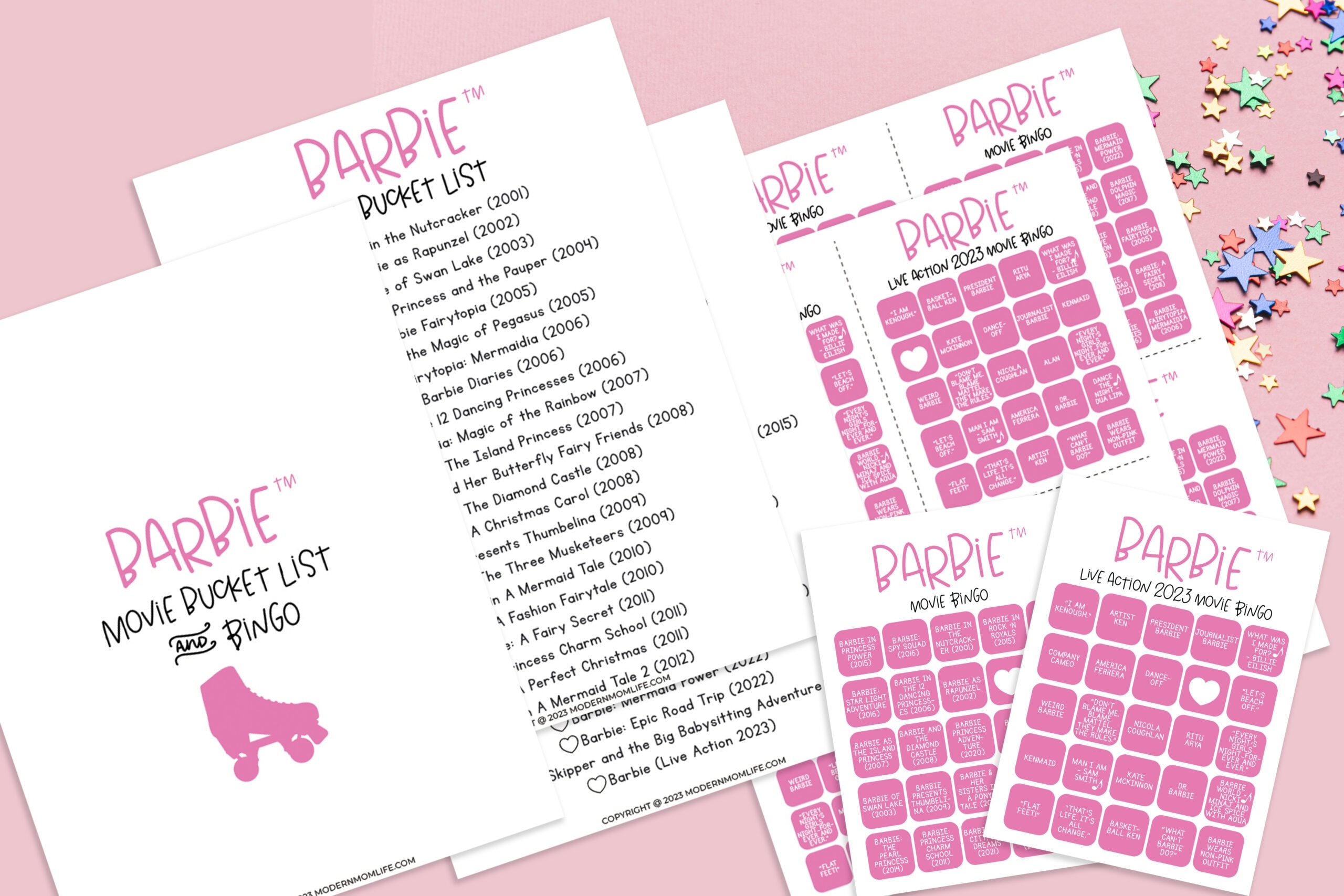 FREE Printable Barbie Bingo Game Modern Mom Life