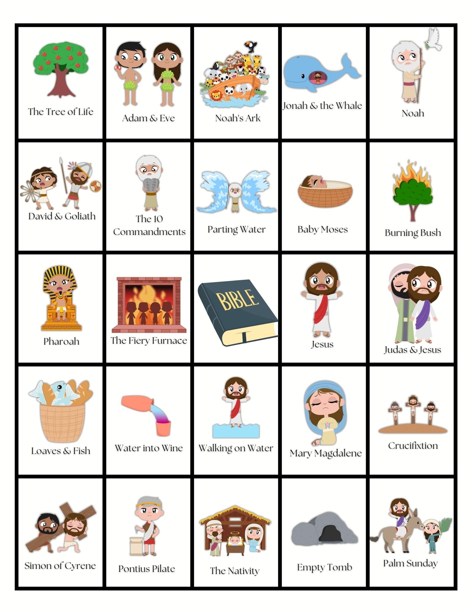 Free Printable Bible Bingo Healing Home