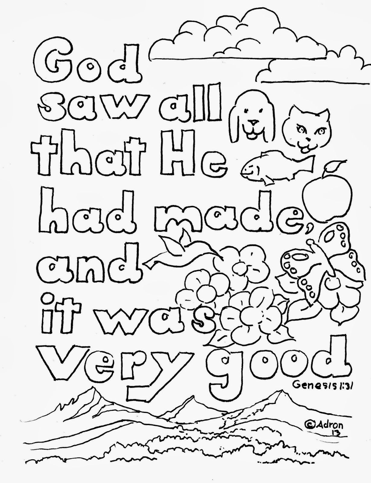 Free Printable Bible Story Coloring Pages Printable Calendars AT A GLANCE