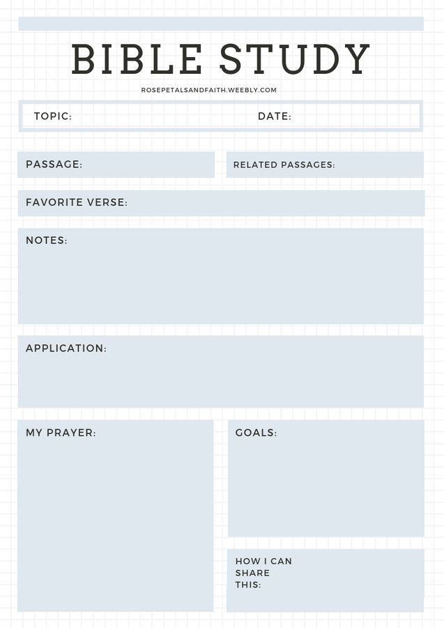 Free Printable Bible Study Template Templates Printable Download