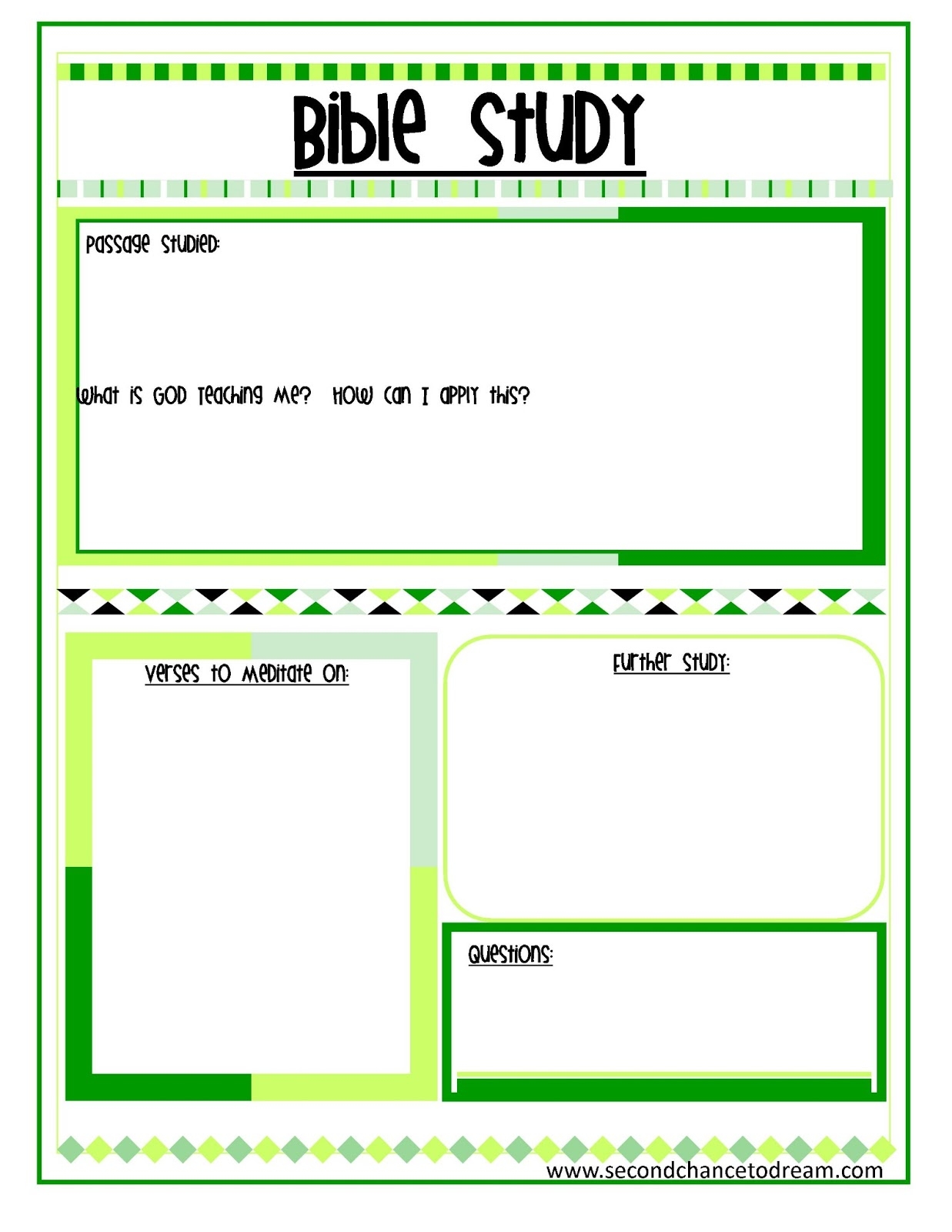 Free Printable Bible Study Template Templates Printable Download