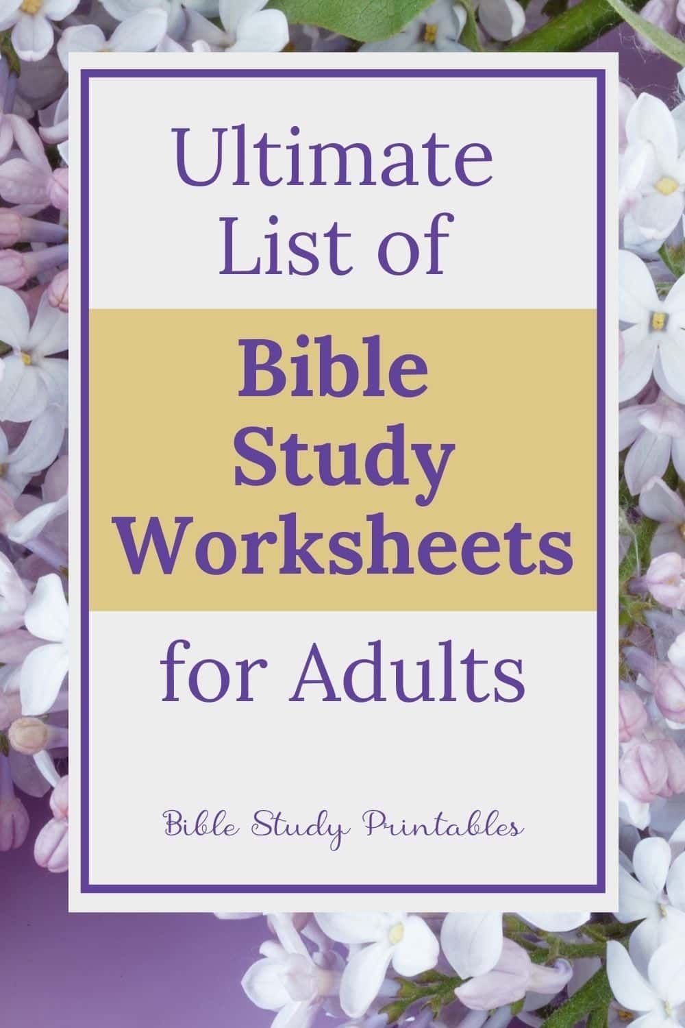 Free Printable Bible Study Worksheets For Adults Artofit