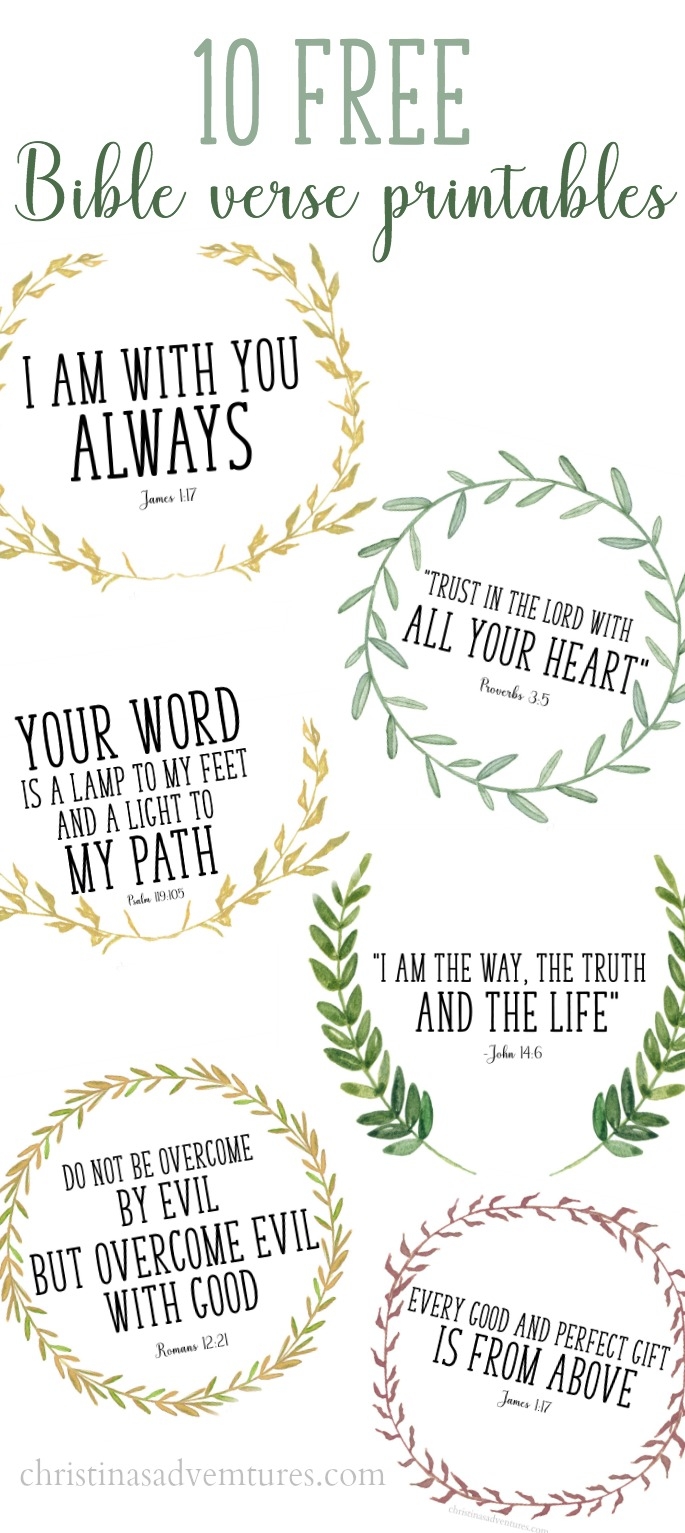 Free Printable Bible Verses Christinas Adventures