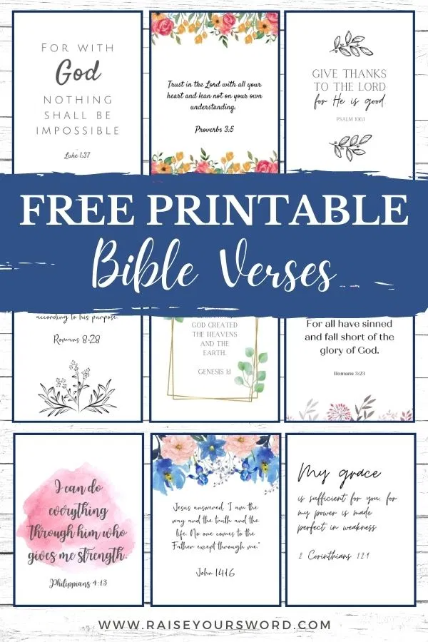 Free Printable Bible Verses For Encouragement