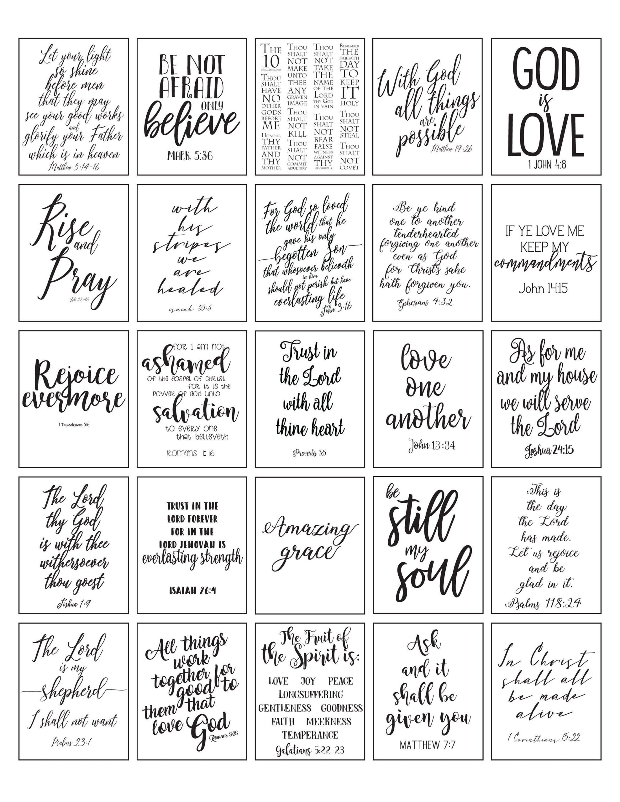 Free Printable Bible Verses