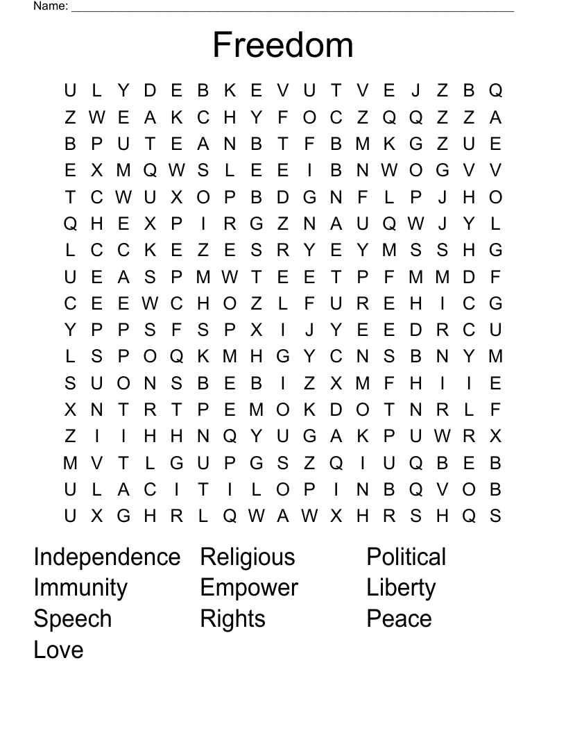 Free Printable Bible Word Search About Freedom We Love Printables