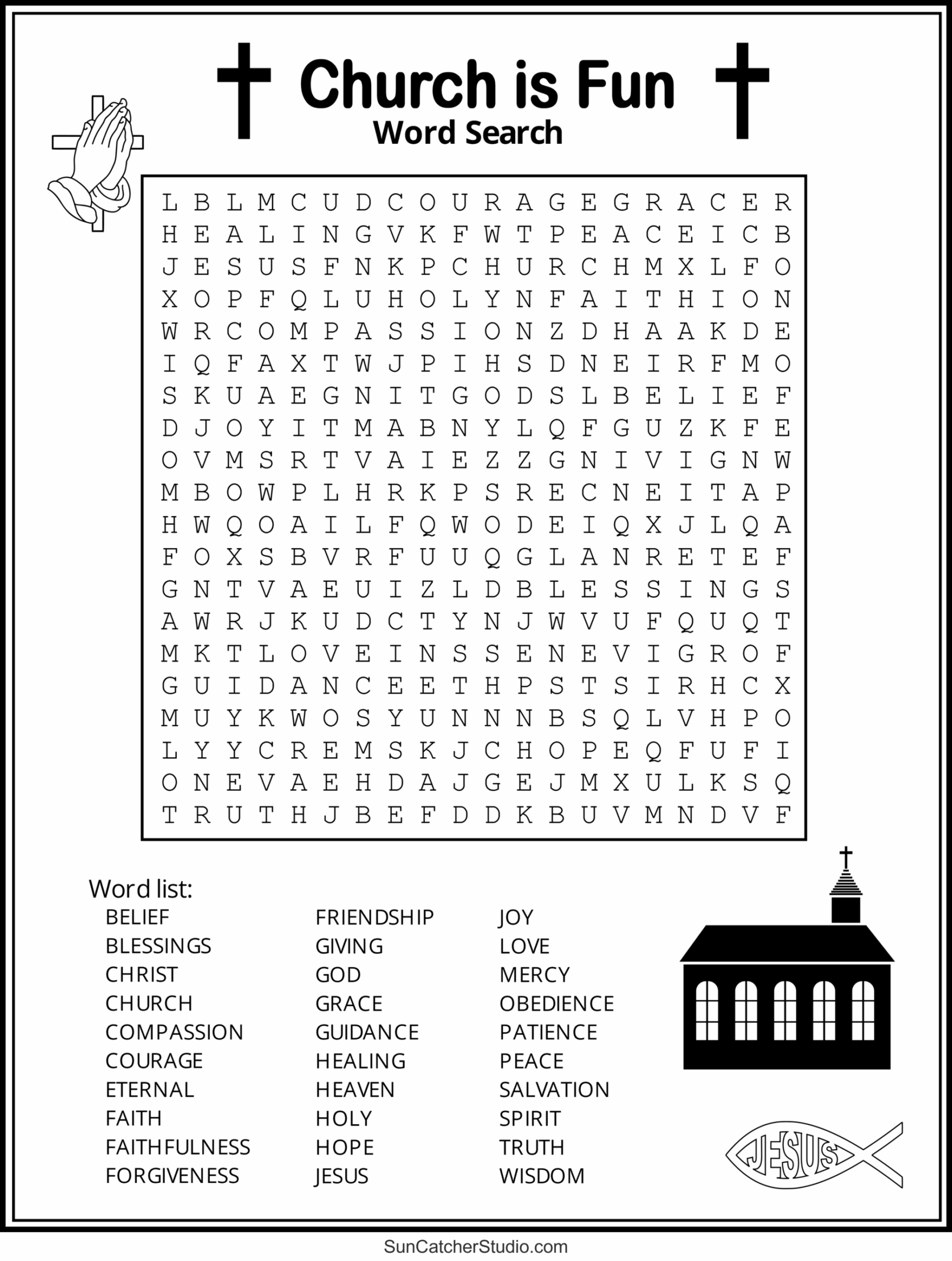 Free Printable Bible Word Search FREE Printable HQ