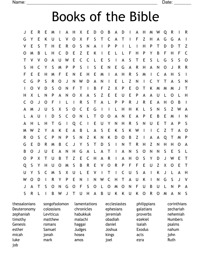 Free Printable Bible Word Search Games Printable Online