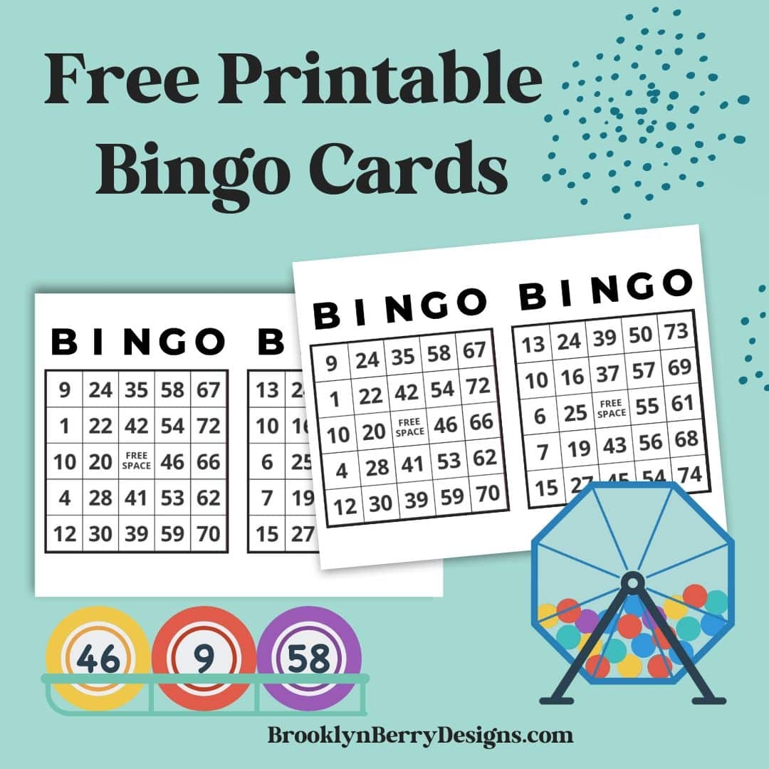 Free Printable Bingo Cards Brooklyn Berry Designs Worksheets Library