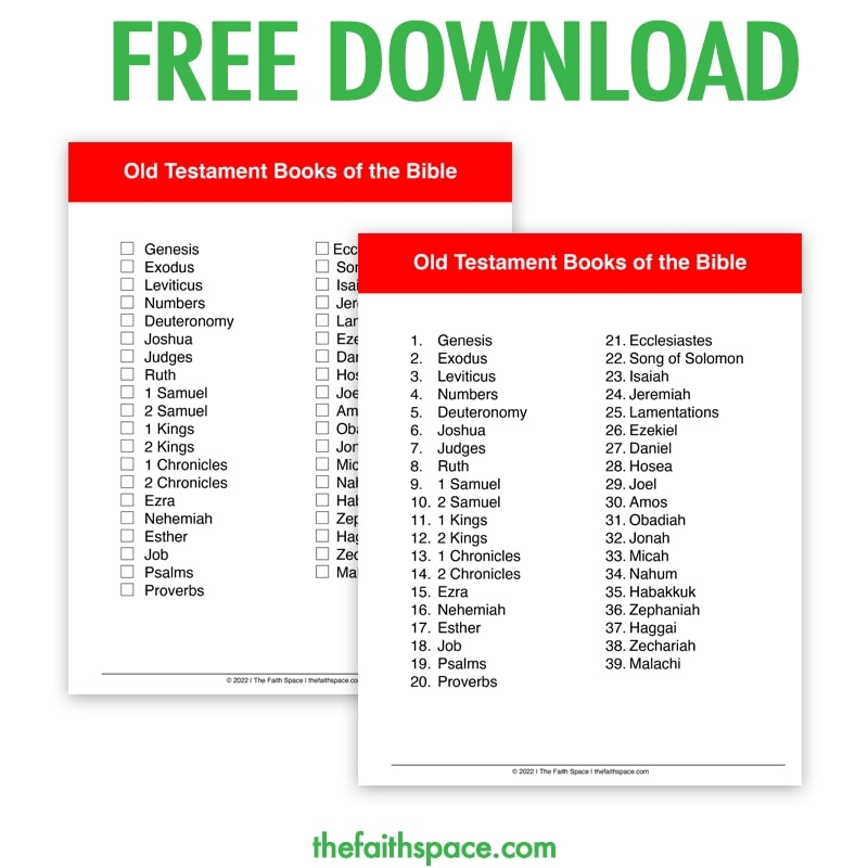 Free Printable Books Of The Bible List Printable