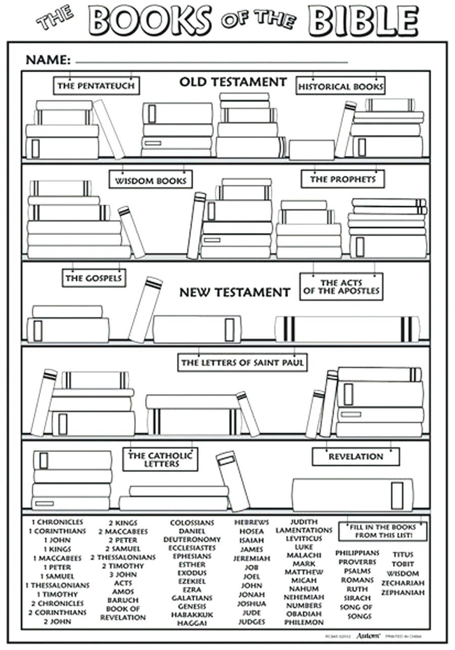 Free Printable Books Of The Bible Worksheets