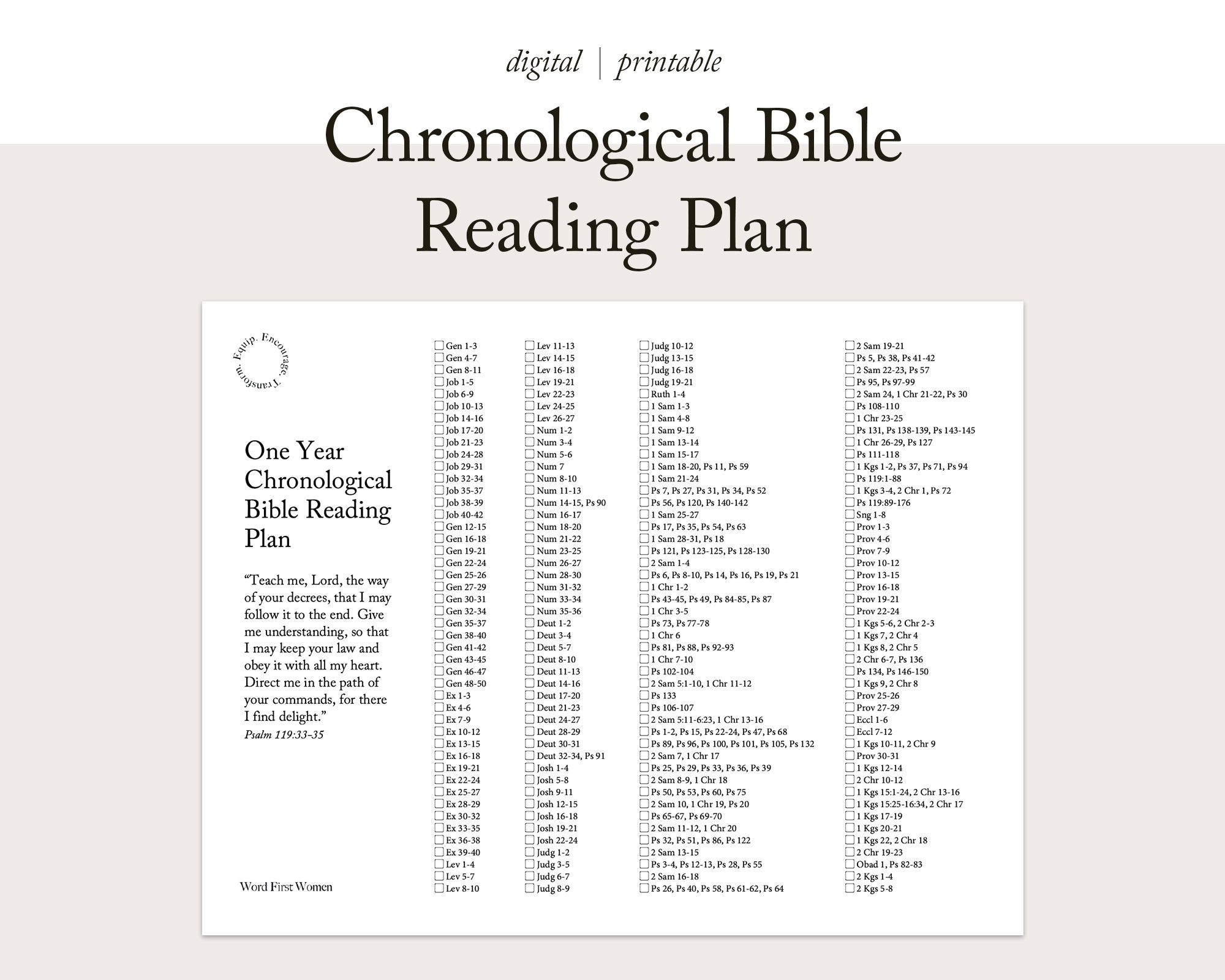 Free Printable Chronological Bible Reading Plan Printables Hub