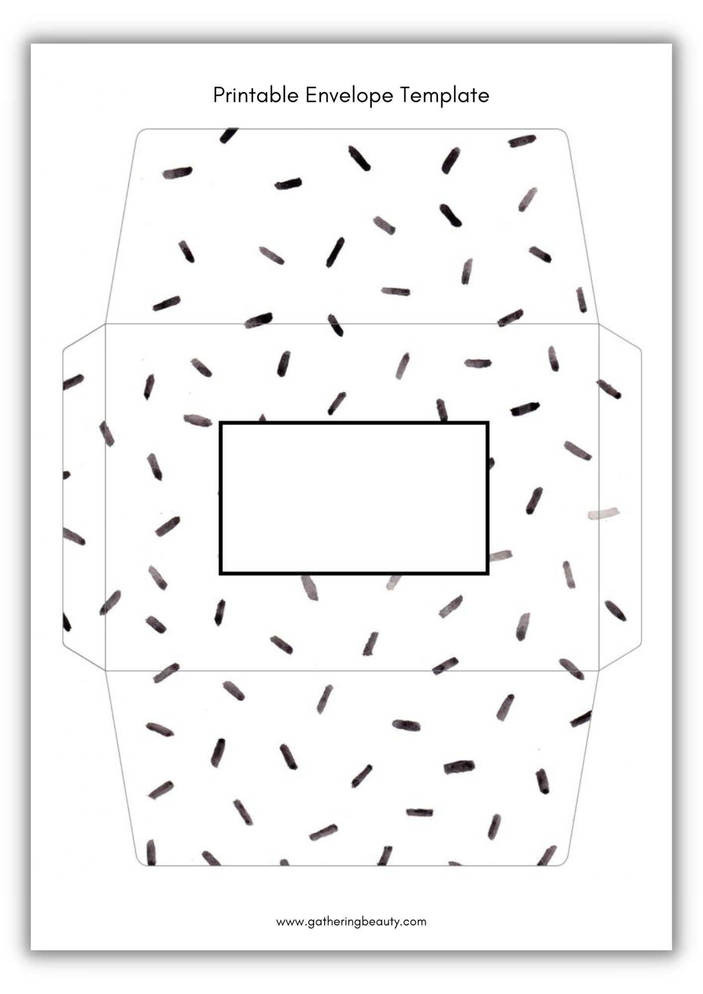 Free Printable Envelope Template Gathering Beauty Worksheets Library