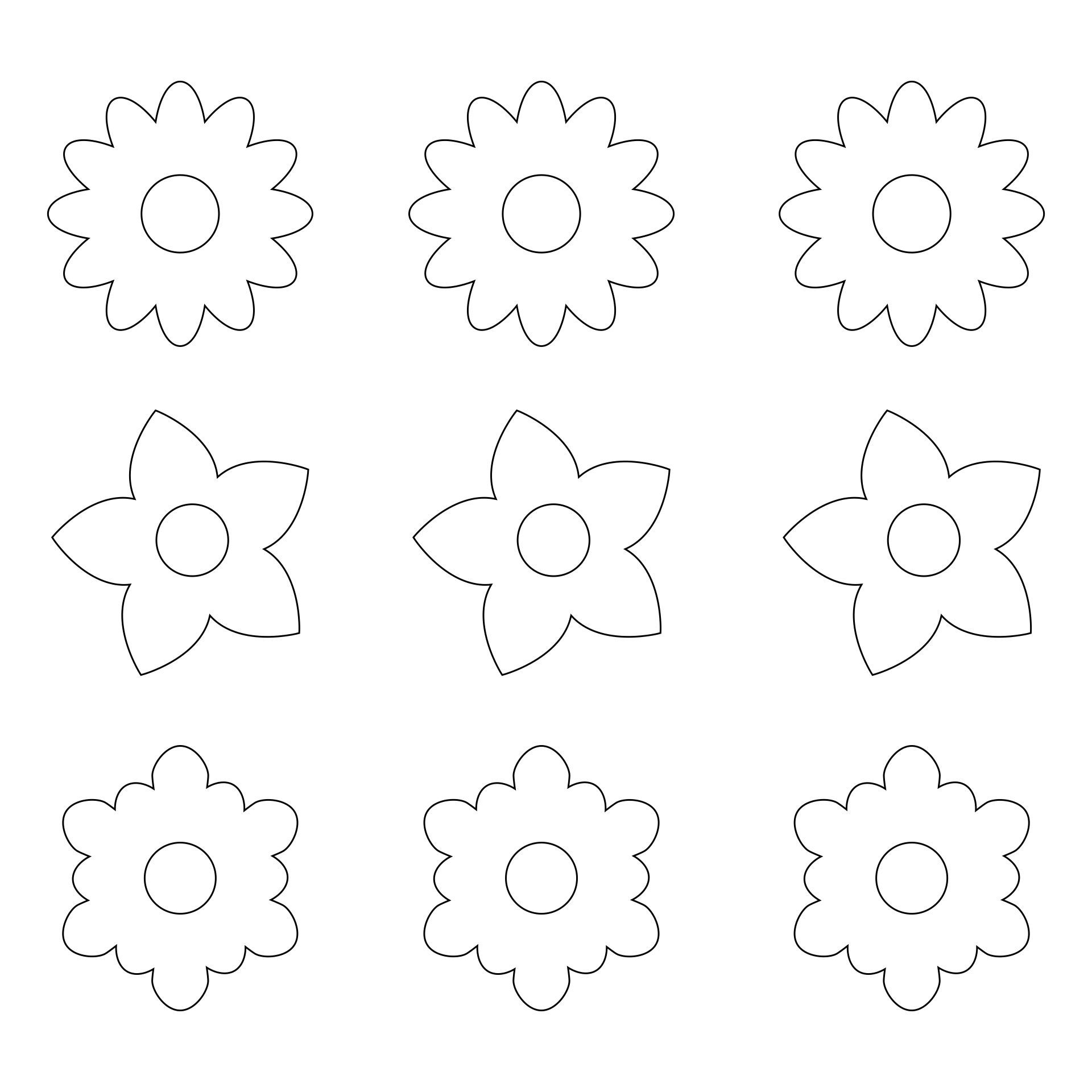 Free Printable Flower Cutouts Template