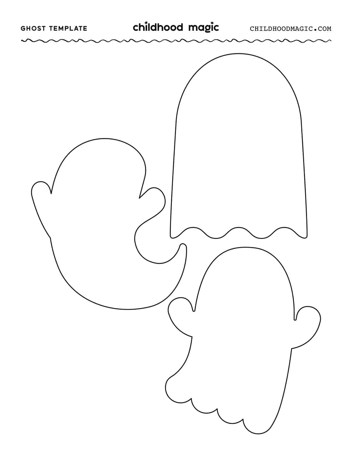 Free Printable Ghost Template Daily Printables 43 OFF
