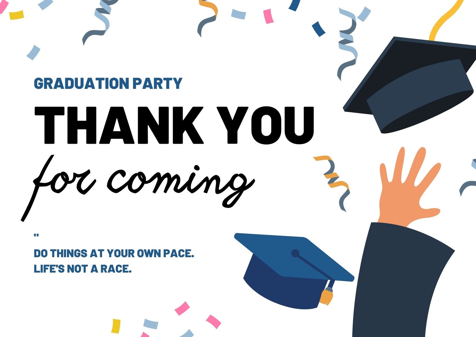 Free Printable Graduation Thank You Card Template Printable Form