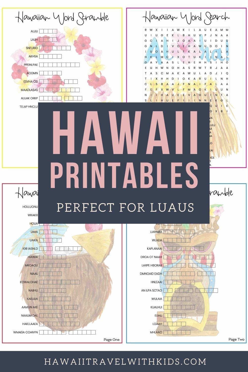 Free Printable Hawaii Word Search And Word Scramble Puzzles