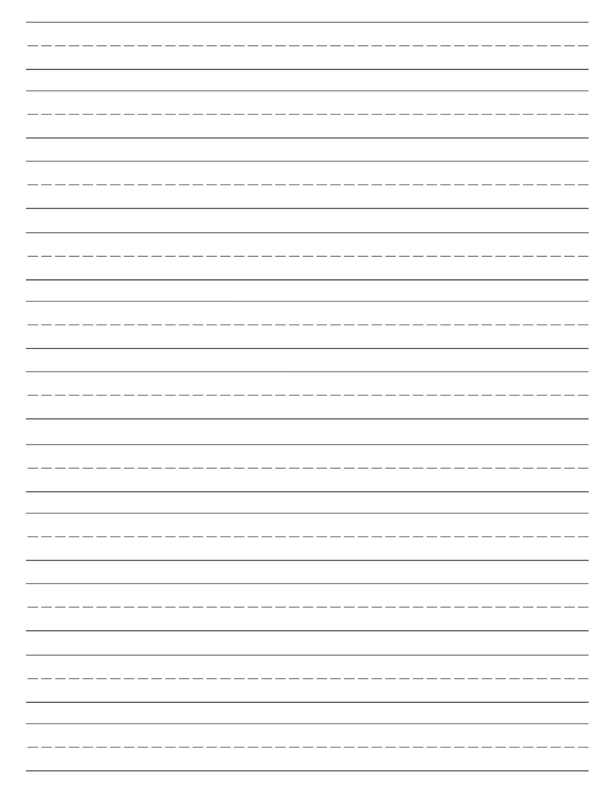 Free Printable Lined Paper Handwriting Paper Template Paper Trail