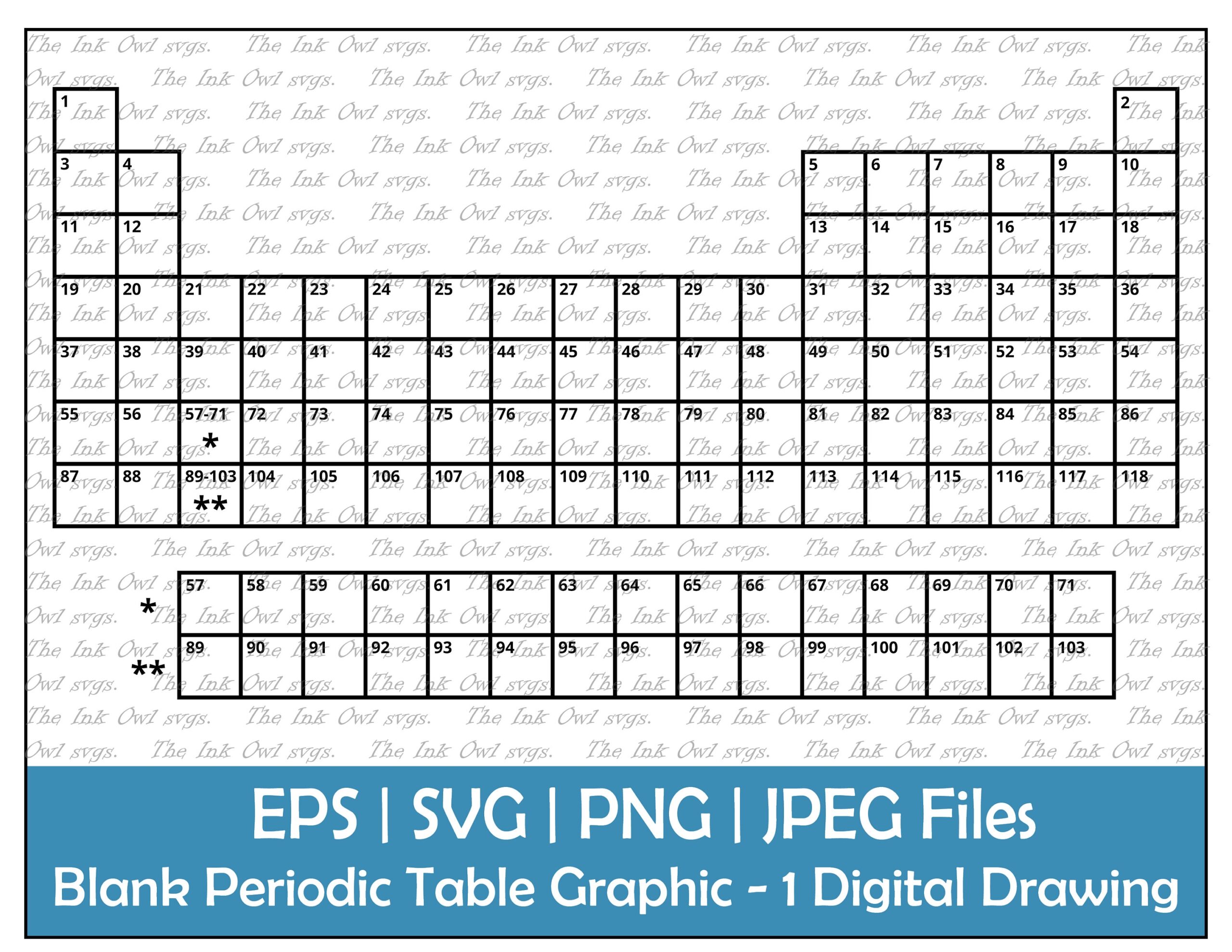 Free Printable Periodic Table Empty Download Free Printable Periodic