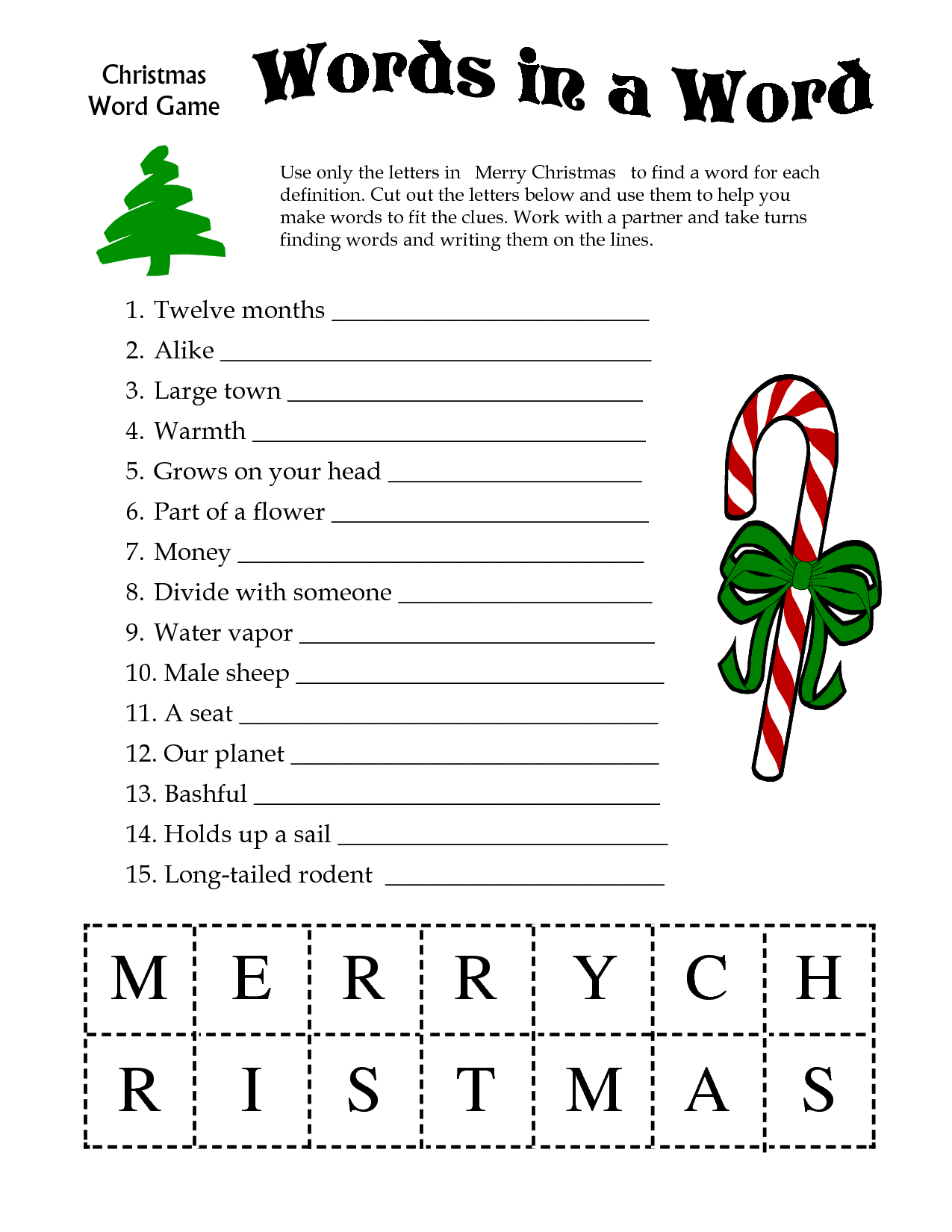 Free Printable Word Games