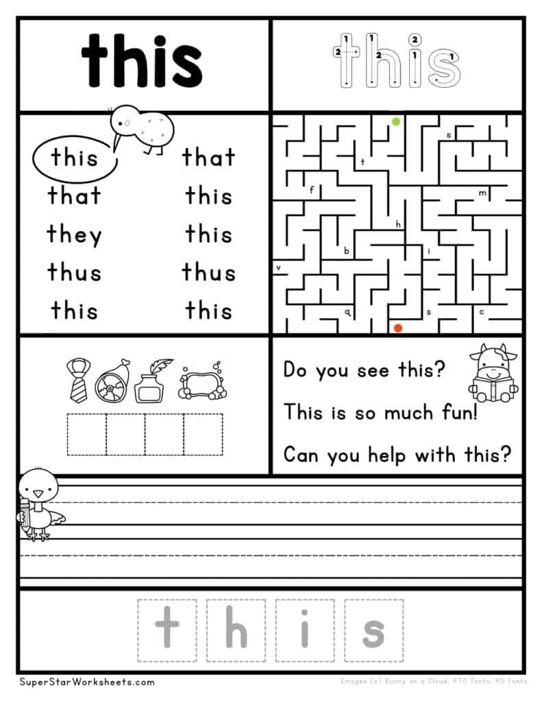 Free Printouts For Kindergarten Kindergarten Worksheets