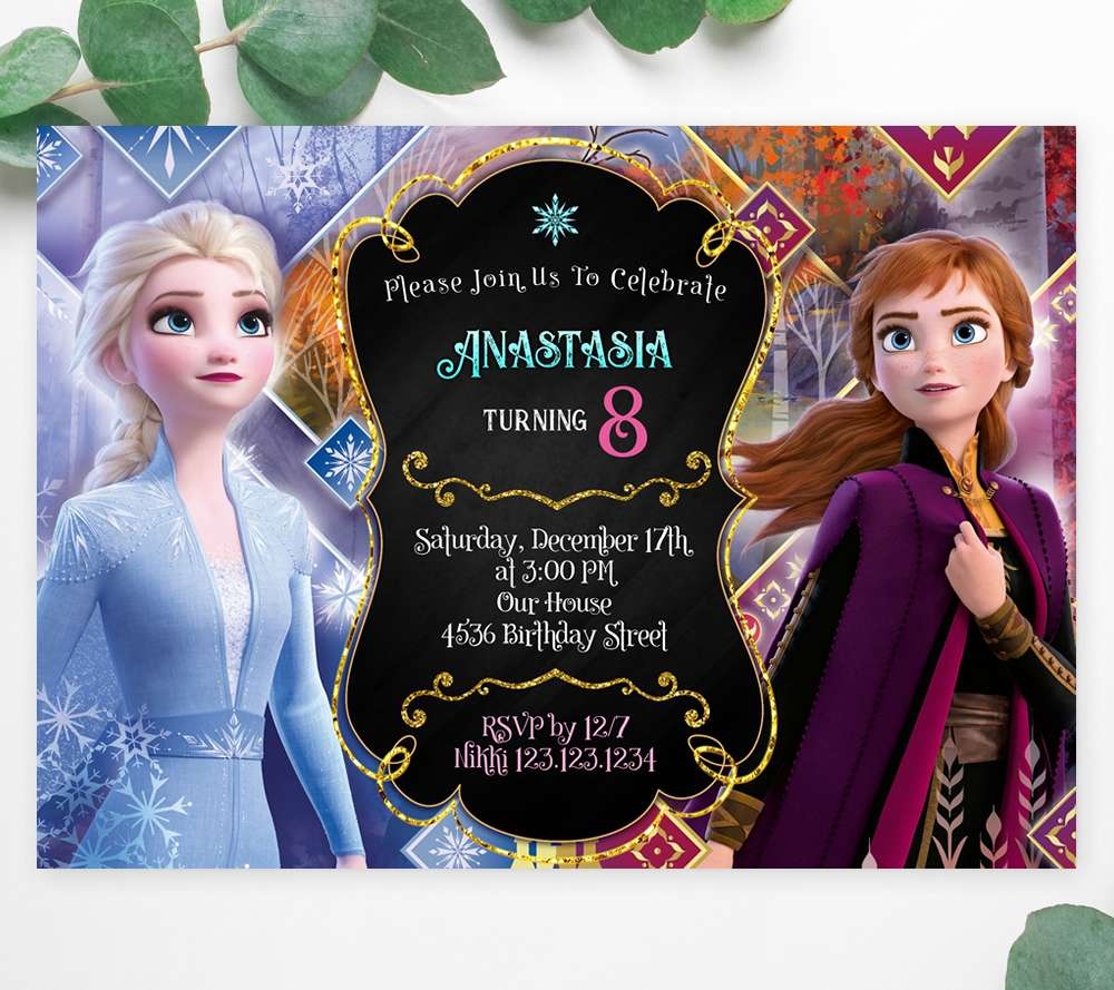 Frozen Birthday Invitations Edit Online Now Instant Download
