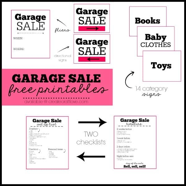 Garage Sale Printables