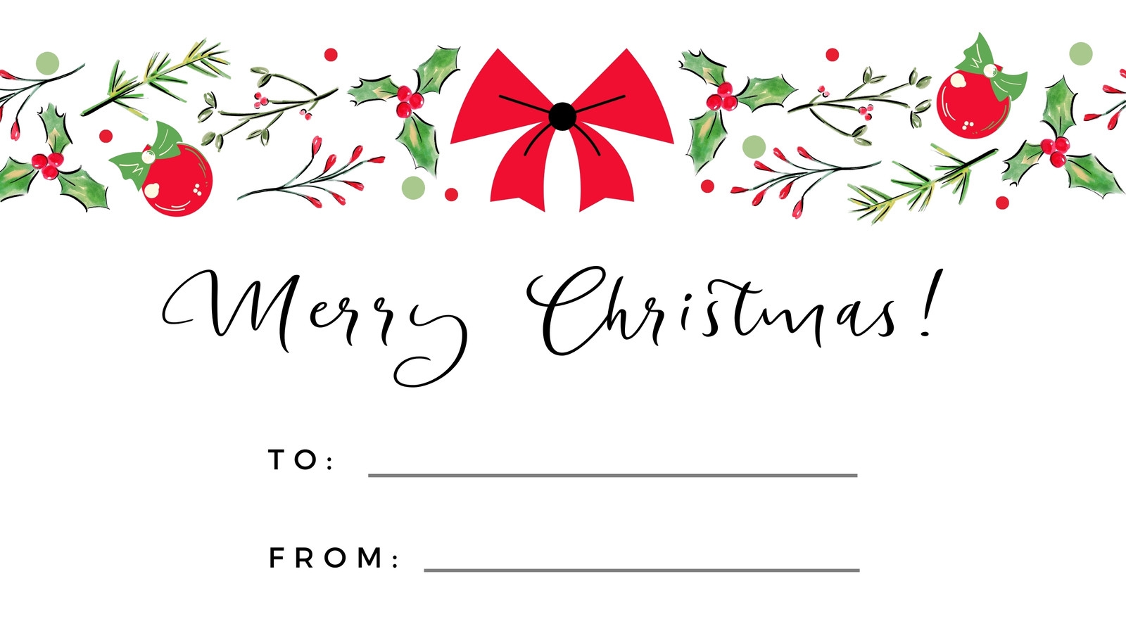 Gift Tag Printable Template